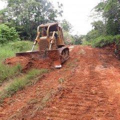 Road work on route to Korokayiu June 7, 2021